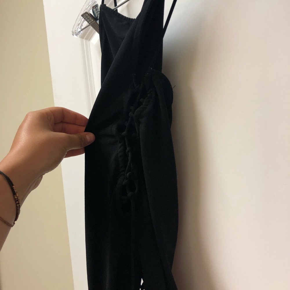 Black Bodysuit with lace up sides!
